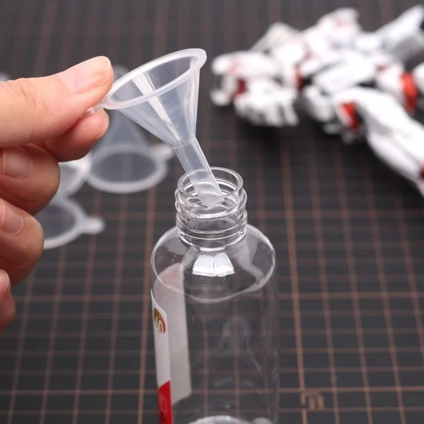 5pcs Plastic Transparent Small Funnel For Lab Perfume Diffuser Bottle Mini Liquid Oil Funnels Laboratory Supplies Tools ﻿