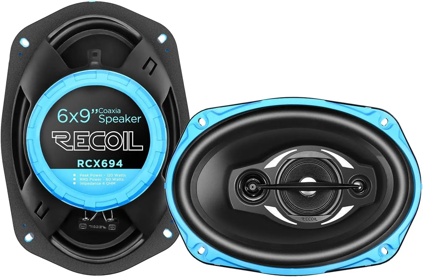 

4-Way 6x9-Inch Car Audio Coaxial Speaker System with Grilles, Sold in Pairs