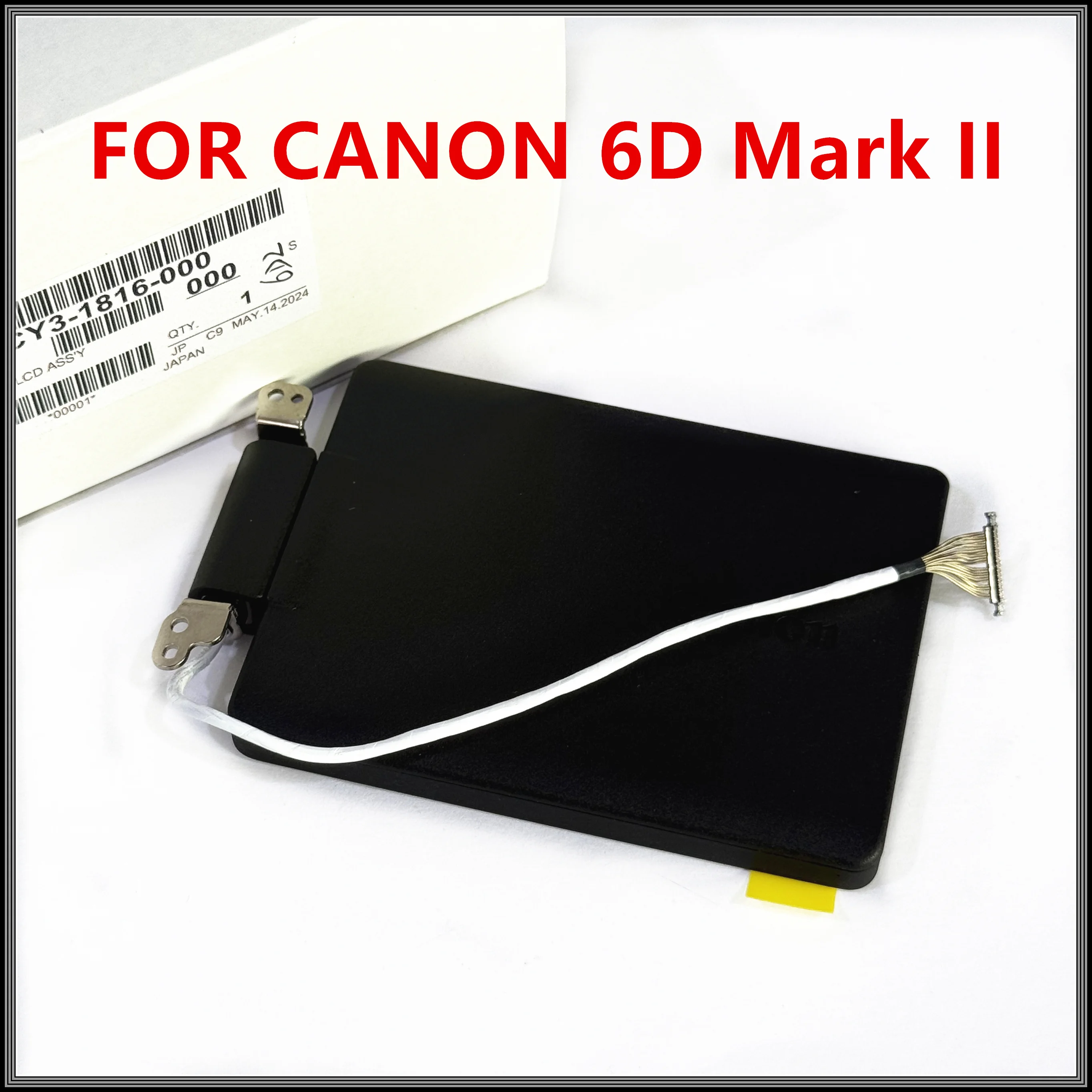 For Canon NEW  6D2 6DII 6DM2 LCD Display Screen with Protector Cover Hingle Cable Flex 6D Mark II 2 M2 Mark2 MarkII Camera Part
