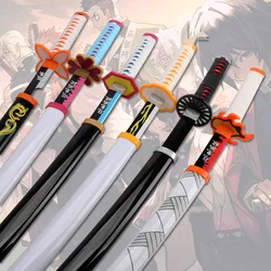 Demon Slayer  Anime Katana 80cm  Wooden Sword Cosplay Weapon Props Giyuu Blue Tanjirou Kyoujurou Party Gift