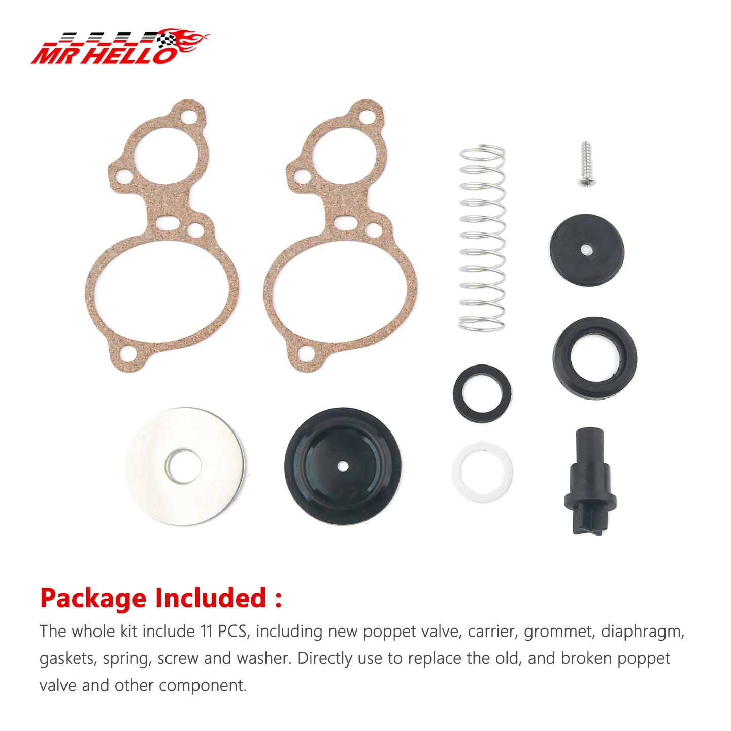 Schotelklepset 803062T1 voor Mercury 135-200pk 2.0L 2.5L V6, compatibel met Magnum II Magnum III XR4 XR6 V135 V150 V175 V200