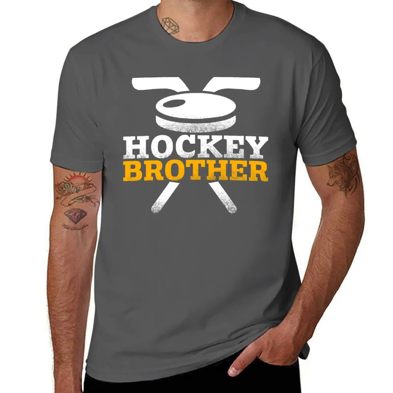 

Proud Hockey Brother Of An Ice Hockey Player Goalie T-Shirt t shirts with prints man t shirt luxury T-Shirt