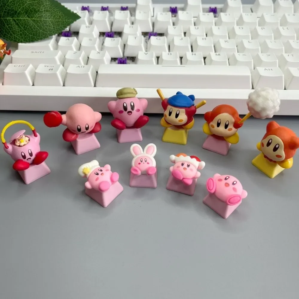 Miniso Cinnamon Roll Cute Kirby Keycap Game Mechanical Keyboard R4 ESC Cross Axis Cartoon Anime Girl Heart Keycap Christmas Gift