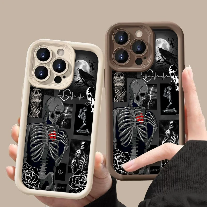 Creative Skull Print Phone Case For Honor X9C X9A X8C X8B X8A X8 X7A X6B Magic 6 5 400 Lite 300 200 Shockproof Soft Bumper Cover