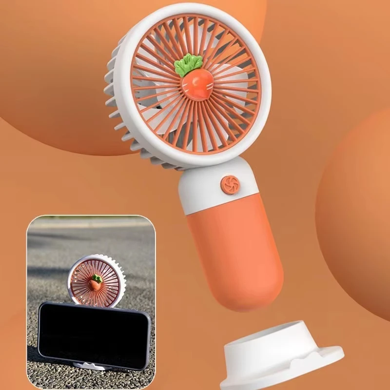 1pc Summer Mini Fan Portable Handheld Cute Student Desktop USB  Rechargeable Electric Fan for Outdoor Camping Travel Pocket Fan - view 4