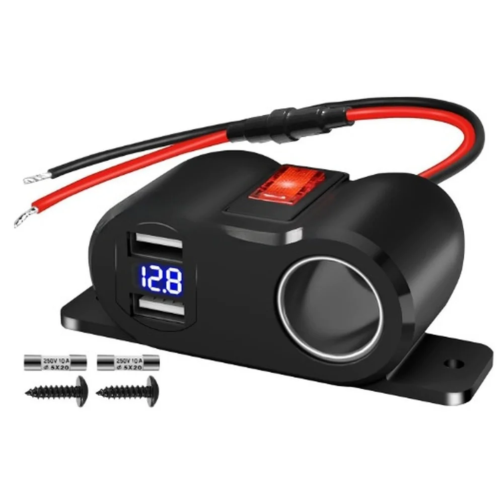 

Dual USB Car Charger 42A Fast Charging Adapter With LED Display For Phone Tablet For Test Measurement Tool Accessory