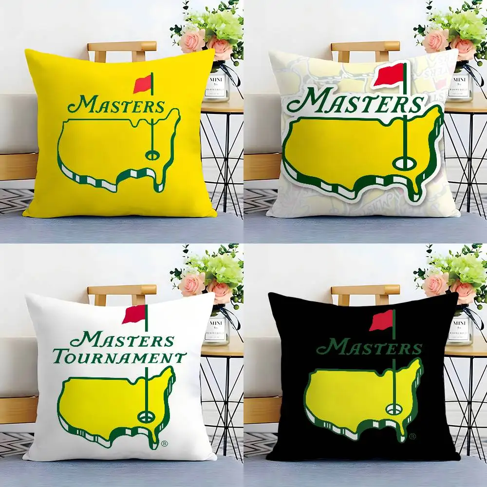 Masters Golf Printing Pillow Case Home Double-sided Printing Short Plush Colorfast Microfiber Cushion Cover