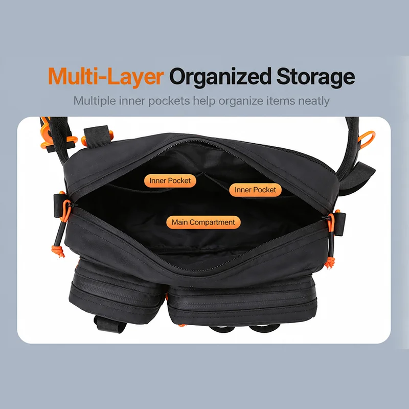 Multifunktionale Angeltasche mit großer Kapazität aus Oxford-Gewebe, verstellbare Schulter- und Hüfttasche für Outdoor-Angeln. – Detail 4