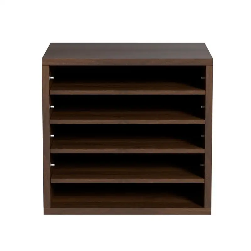 

Free Shipping-Literature Organizers, 5 Compartments Office Mailbox with Adjustable Shelves, Wood literature sorter 13.9x12x13 in