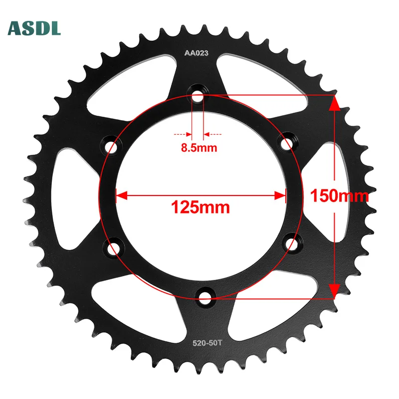 520 50T 13T Moto Front Rear Sprocket Gear Wheel For KT/M 125 150 250 300 500 530 EXC MX SX XC-W Enduro XCXC-W 350 XC-F 440MX