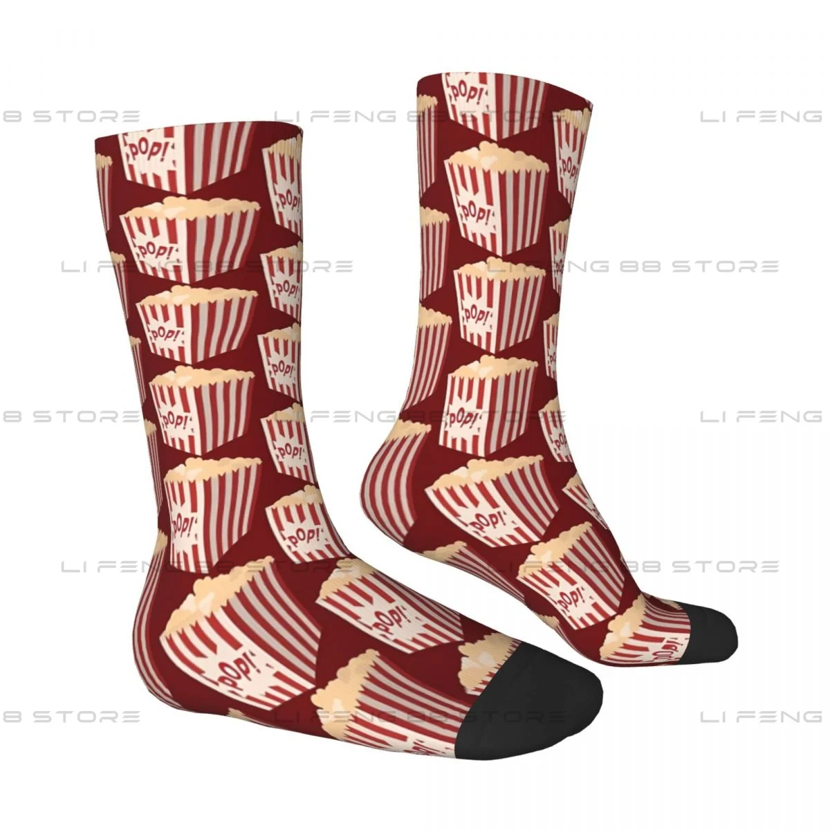 Popcorn Men Women Socks Windproof Novelty Spring Summer Autumn Winter Stockings Gift