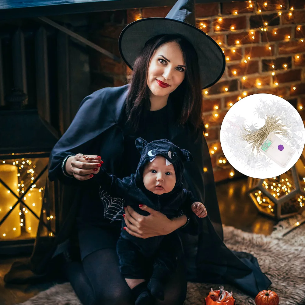 3 متر LED هالوين العنكبوت ضوء سلسلة مصابيح للزينة سلسلة في الهواء الطلق حديقة الإضاءة مخيف لوازم الهالوين