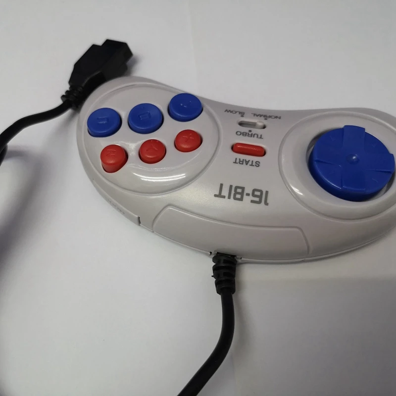 FULL-2 Pcs Game Controller For SEGA Genesis For 16 Bit Handle Controller 6 Button Gamepad For SEGA MD Game Accessories