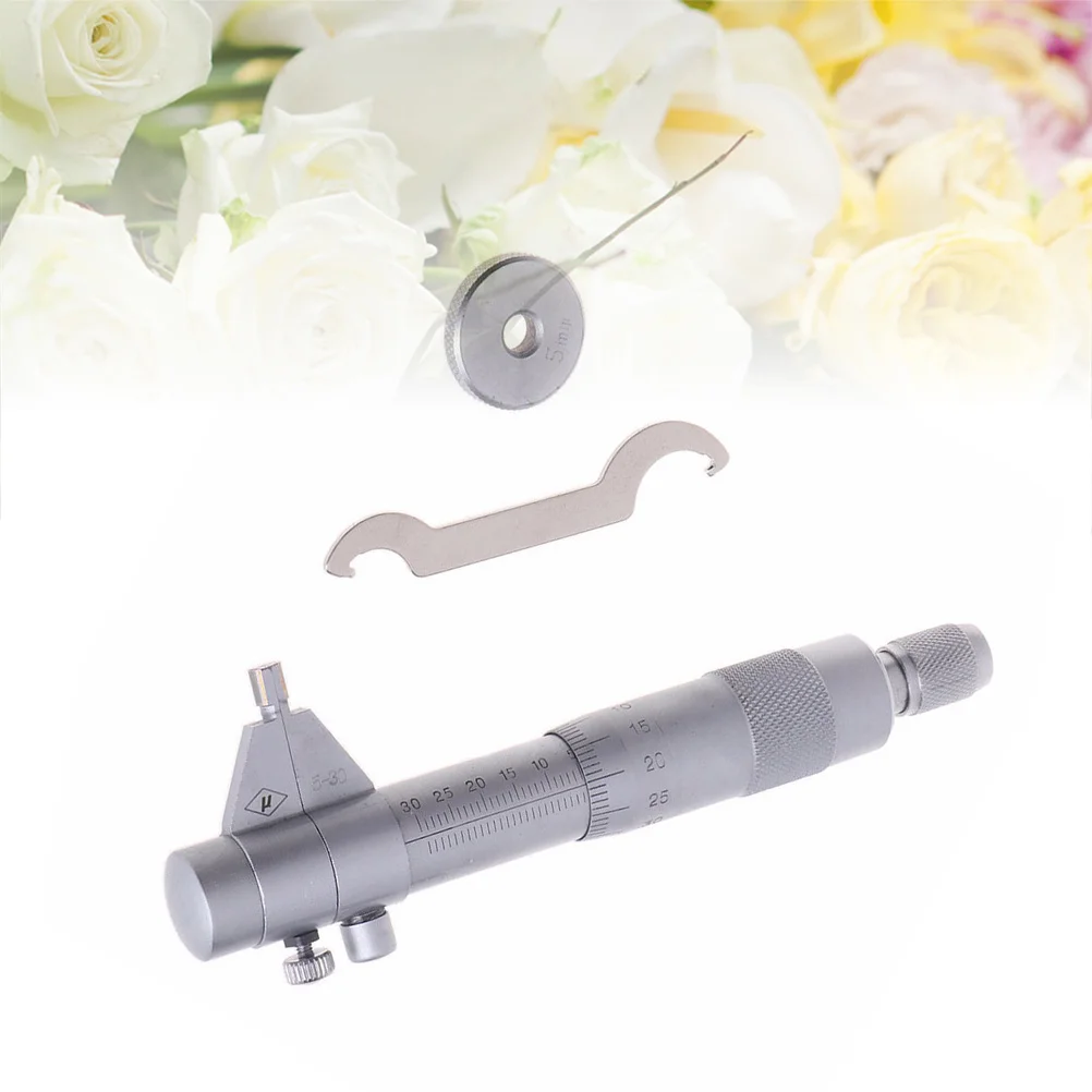 

Inside Micrometer 1Mm Dual Use Caliper Type Stainless Steel Wear Resistant for Precise Internal Diameter Measurement Measuring