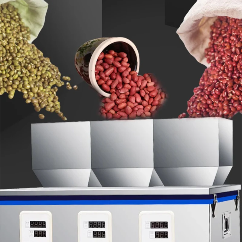 Multi-head Hoppers 200g Coffee Powder Granule Food Grain Nuts Dispenser Particle Weighing Filling Mixing Machine