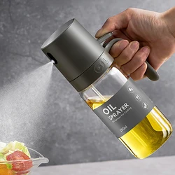Oil Spray Bottle 250ml High Borosilicate Glass Cooking Oil Dispensers Olive Oil Sprayer Mister for Air Fryer Salad Baking
