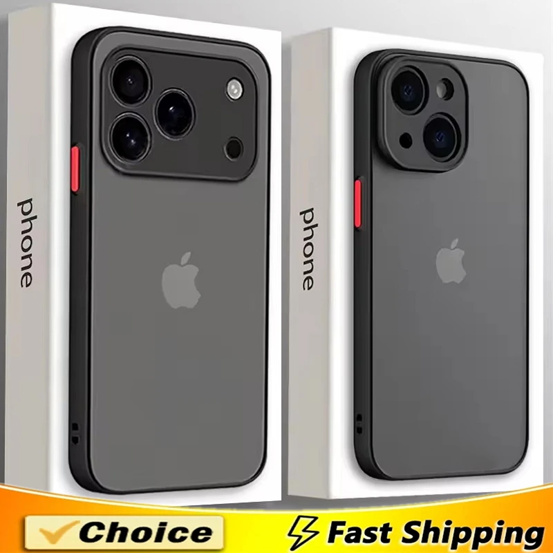Funda de teléfono mate para iPhone 16 13 12 11 14 15 Pro Max Mini funda de silicona suave de lujo a prueba de golpes para iPhone 15 14 16 Plus XR X XS
