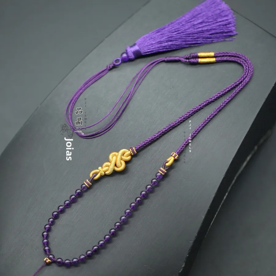 handwoven-nelace-pendant-lanyard-jewelry-faionable-vintage-silver-gold-purple-crystal-for-men-and-women-adjustable-length