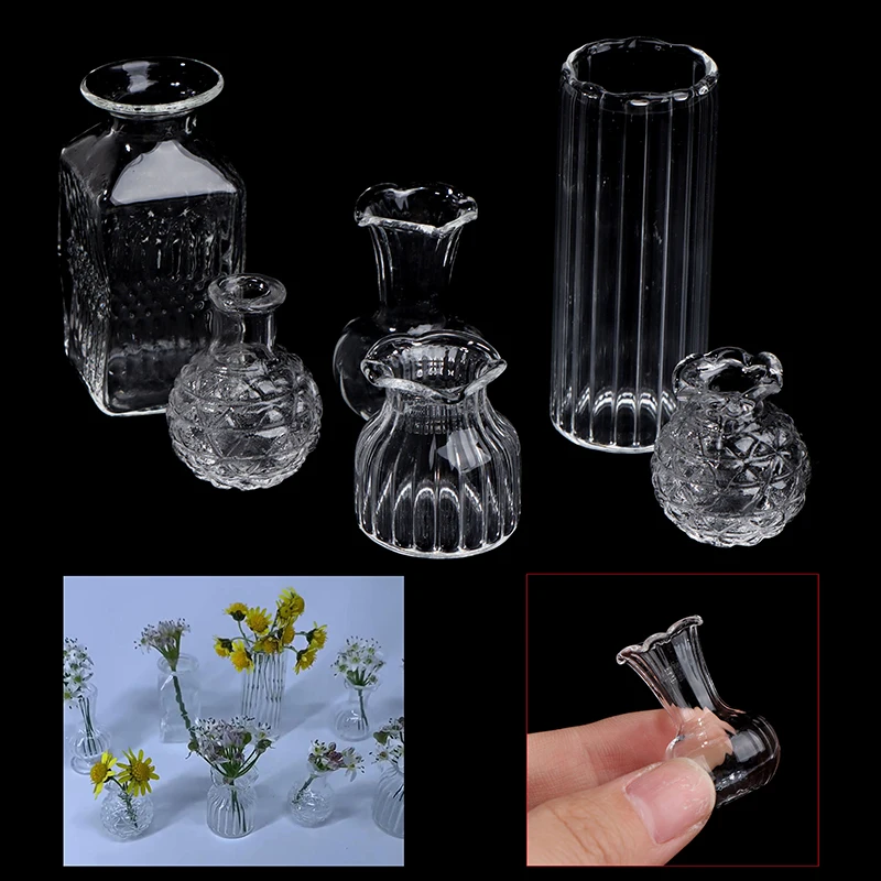 1:12 Dollhouse Miniature Flowerpot Vase Glass Basin DIY Furniture Toys