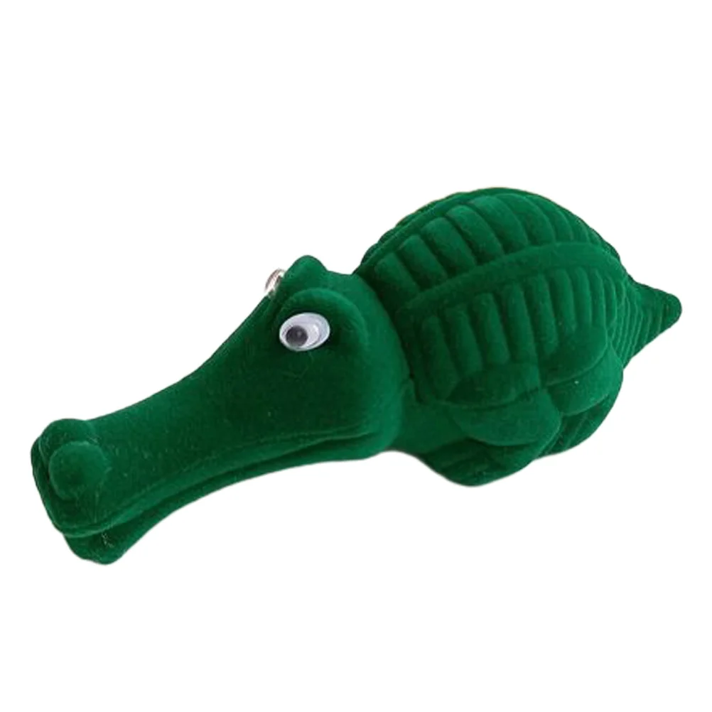 

Cute Alligator Jewelry Organizer Box Cartoon Style Earrings Necklaces Holder Safe Material Unique Design Home Decor