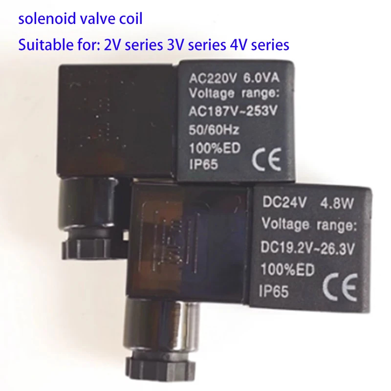 Premium Pneumatic Gas Solenoid Valve Coil AC220V 6.0VA Frequency Range 50/60Hz Voltage Range AC187V~253V for Industrial Use Coil