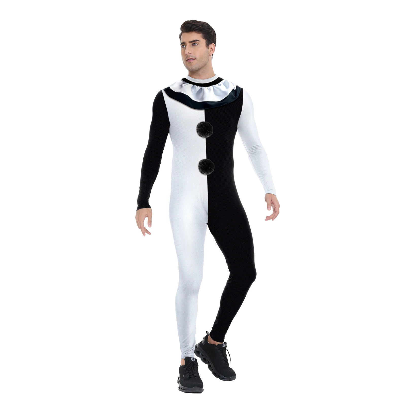 Costume de Clown Effrayant Terrificateur d'Halloween pour Femme, Combinaisons Imprimées en 3D, Costume de Batterie Zentai Unisexe, Vêtements pour Adultes