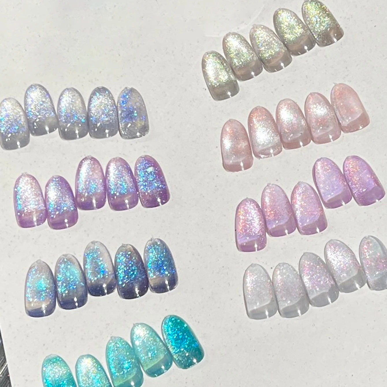 MIANEL 10ml Nebula Aurora Cat Eye Gel Nail Polish 2026 New Arrival, Iridescent Starlight Explosive Aurora Glass Bead Effect