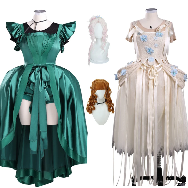 

В наличии Уэнздей Энид Агнес Косплей Демиль Синклер Платье Хэллоуин Костюм Парик Женский Одежда для Девочек Ретро Танцы Придворный Гала Вечернее Платье