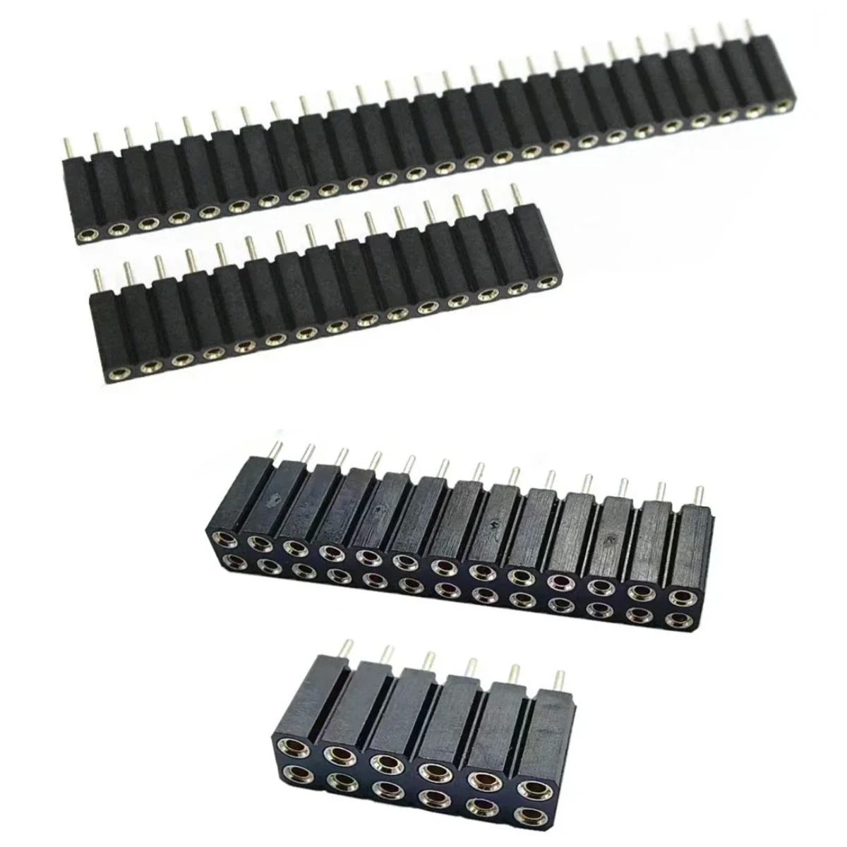 10pc 2.54mm PH7 Extra Insulation Dual 2x1-40P Single 1X1-40P PCB IC Crystal Transistor Round Hole Socket Connector Female Header