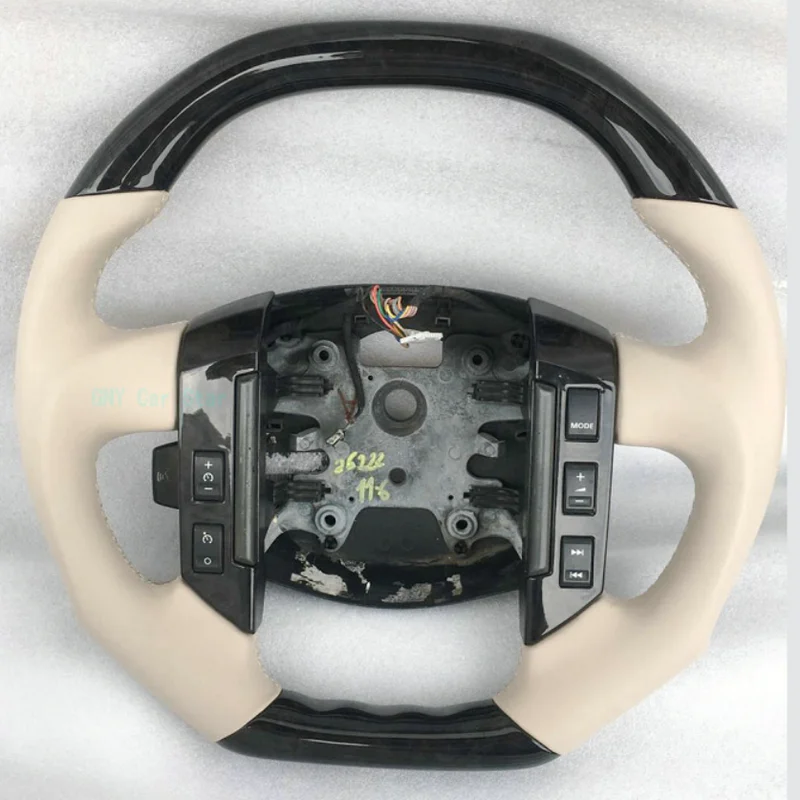 100% Real Carbon Fiber / Wood Steering Wheel For 2007 2008 Land Rover Range Rover