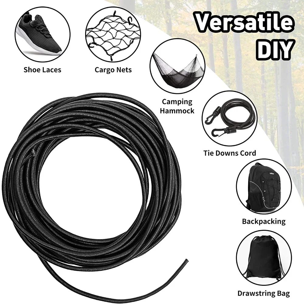 Elastics Elastic Band Strong Elastic Cord Sewing Clothing Rubber Bands Craft Supplies 3/4/5/6/8MM Black Rope DIY Accessories