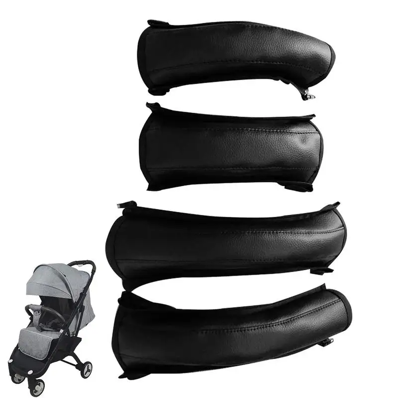 

Stroller Handle Covers Pushchair Handle Dust-Proof Protector Leather Protective Case Cover For Most Strollers