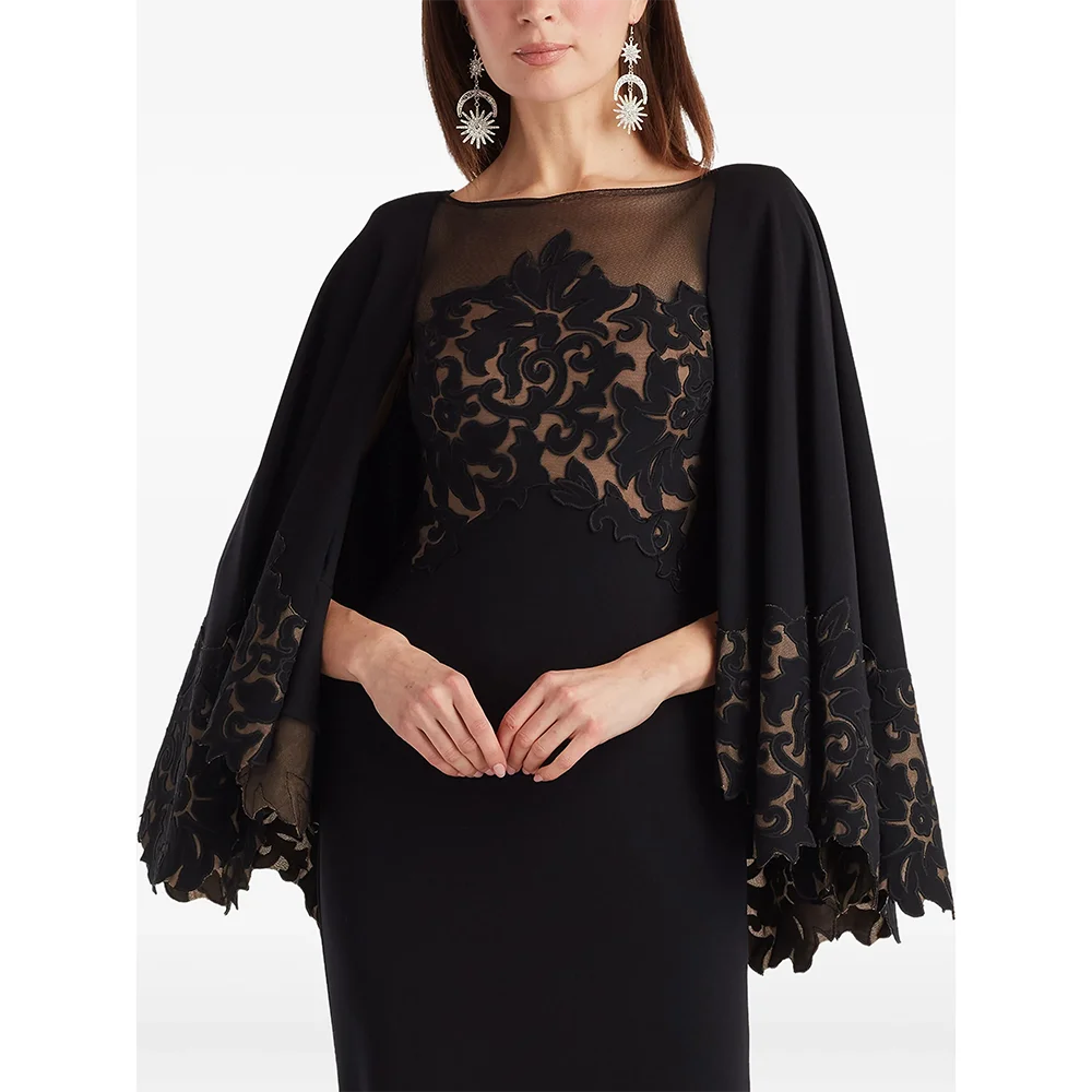 シンプルなイブニングドレス ボートネック 長袖 マーメイドイブニングドレス エレガント フォーマルな機会 フロアレングス プロムドレス カスタマイズ