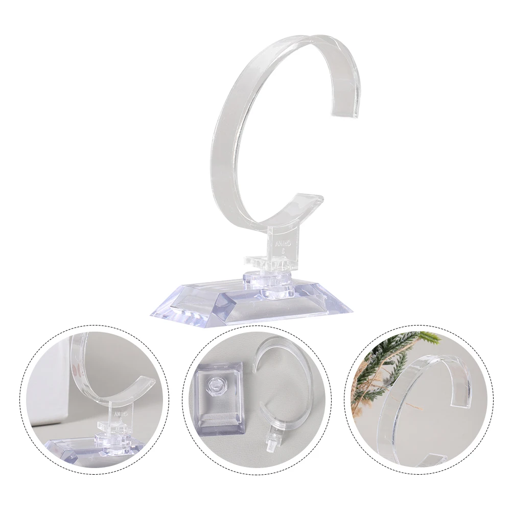 Expositor de Relojes de Acrílico Transparente con Base Antideslizante para Exhibición de Joyería, Organizador de Relojes, 6 Piezas