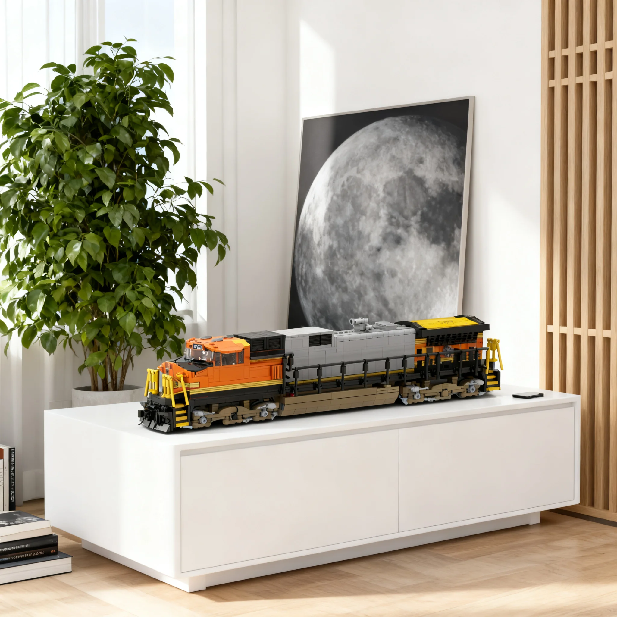 2223pcs MOC City Trains BNSF Franken Bonnet Model Toy Building Blocks Architecture Christmas Gifts Craft Assemble Idea Brick