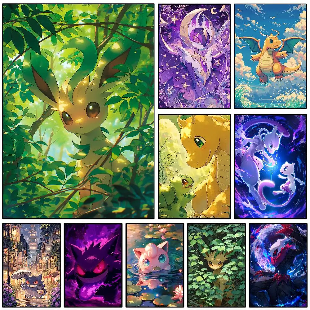 1PC  Pokemon Officer Jenny Anime Poster HD Canvas Wall Art Waterproof Print Painting Bedroom Living Room Home Decor Gift Deco