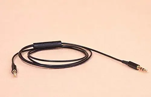 Vmota 3,5 мм AUX аудио кабель с встроенным пультом дистанционного управления, микрофоном и регулятором громкости для Apple, Android и более 1,25 м (AUX черный)