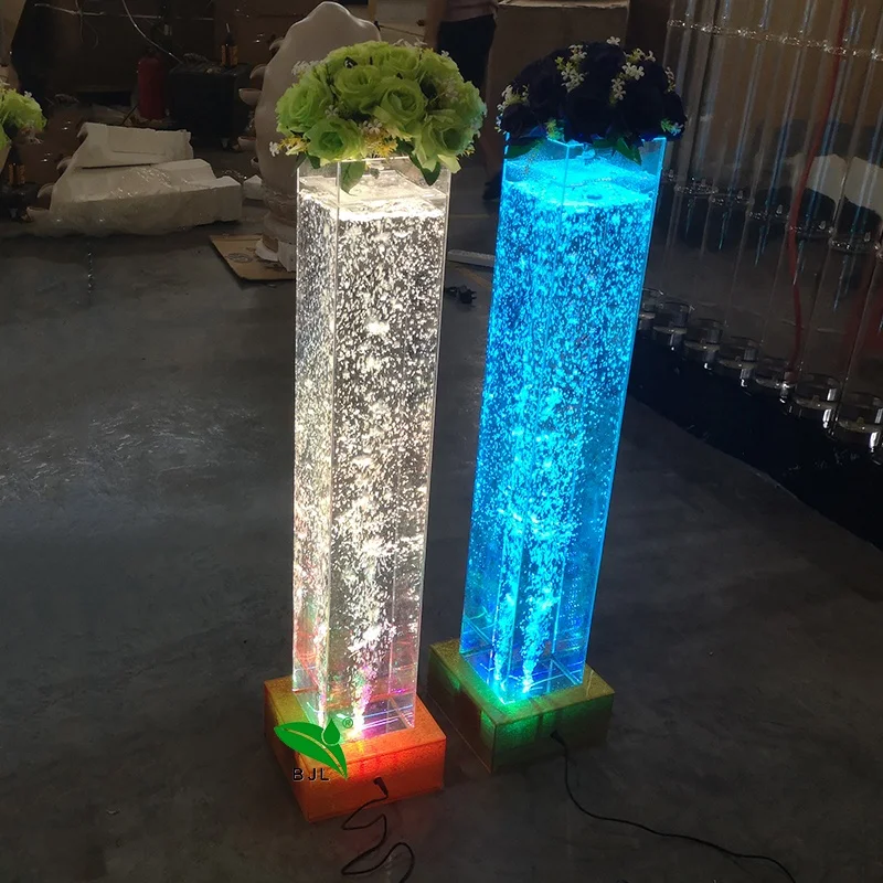 Customized. led light decoration acrylic bubble column led glow furniture