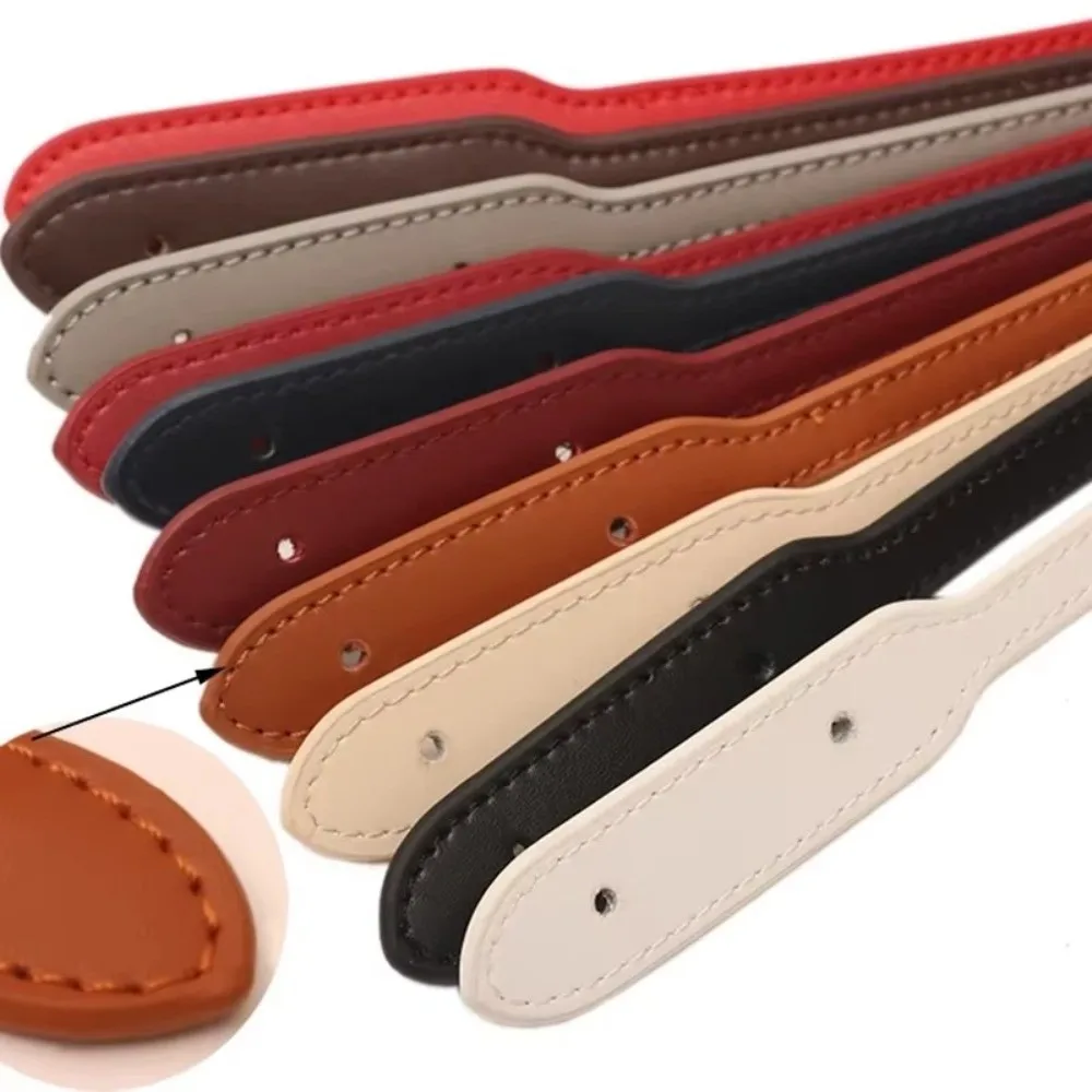 2pcs Portable 2pcs Bag Straps 73cm Length PU Leather Handle Strap With Rivets Detachable DIY Bag Accessories Bag Replacement