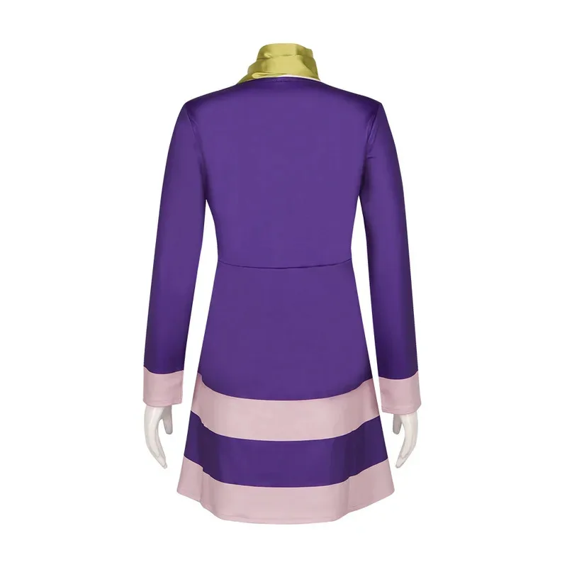 Daphne Blake Cosplay Costume Fancy TV Cosplay Doo Disguise Dress Headband Purple Set Girls Fancy Clothes Halloween for Women