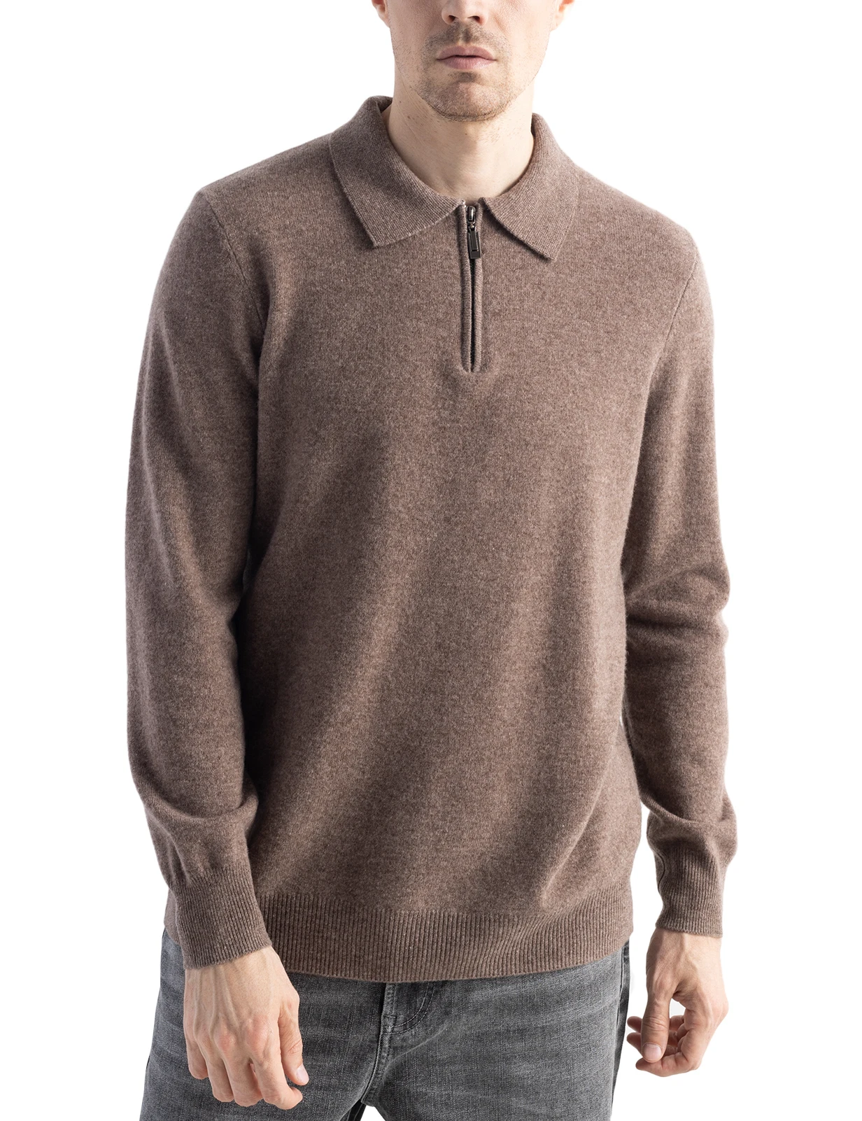 

Sweater Male 100% Merino Wool Knitted Sweater for Men Clothing Full Winter Knitwear Polo Neck Pullover Business Jumpers Boys Top