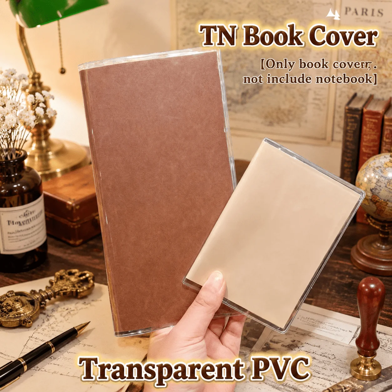 PVC Traveler Notebook Protective Cover Waterproof Scratch Resistant Dustproof Shell Travel Journal Planner Protective Cover