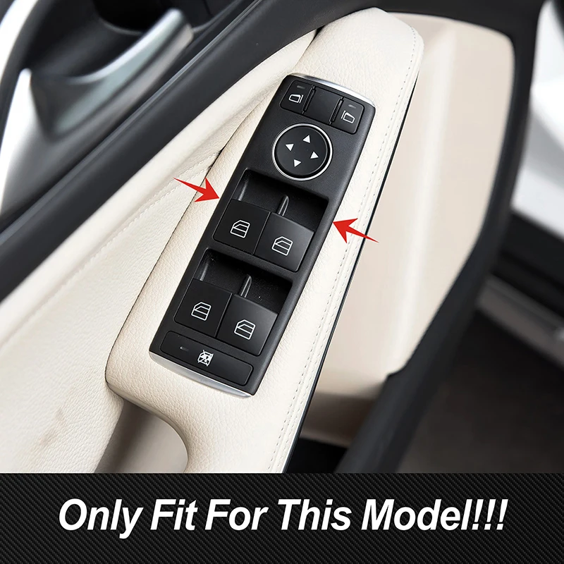 زجاج نافذة السيارة رفع لوحة أزرار الإطار الفولاذ المقاوم للصدأ ملصق لمرسيدس بنز ABC E G CLA CLS GLE GLA GLK ML GL الفئة #2