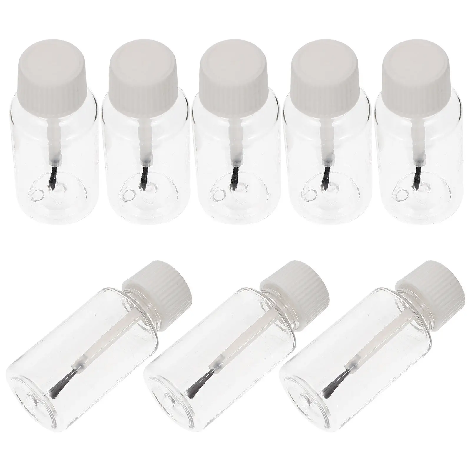 8pcs Refillable Nail Polish Bottles Empty Small Essential Oil Bottle For Manicure Travel Grooming Reusable Liquid Latex