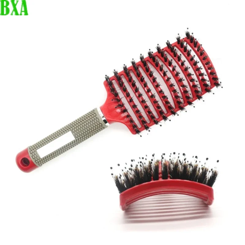 

Multicolor Scalp Massage Comb Sticks Nylon Ladies Wet Curl Curl Hairbrush 1PCS