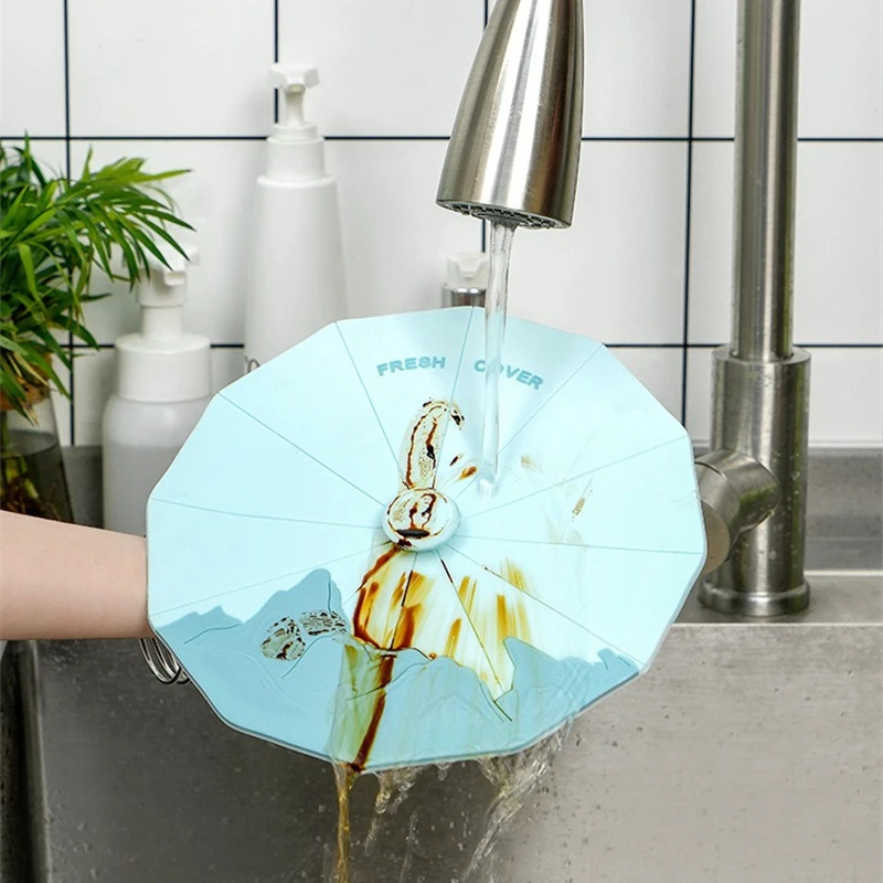 Round Fresh-keeping Lid Easy To Access Convenient Kitchen Essentials Glass Bowl Lid Not Easy To Fall Sanitary Bowl Lid Durable image 6