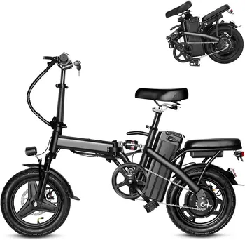 Image Electric Bike for Adults,Folding Ebike,Electric Bicycle with Removable Battery, 20MPH Commuting Electric Bike, High Brushless Ge