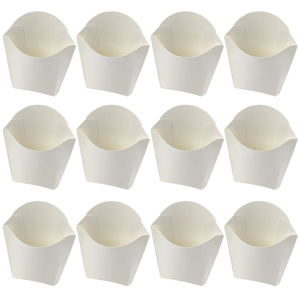 

50pcs French Fries Box Paper Fry Holder Small Snack Container Compact Bag Multi Function Supply Portable Anti Oil Snack Bags