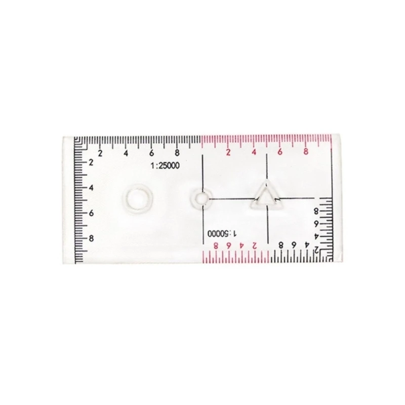 Y6GD Geometry Drawing Template Measuring Tool Map Reading Coordinate Scale Command Ruler Coordinate Reader