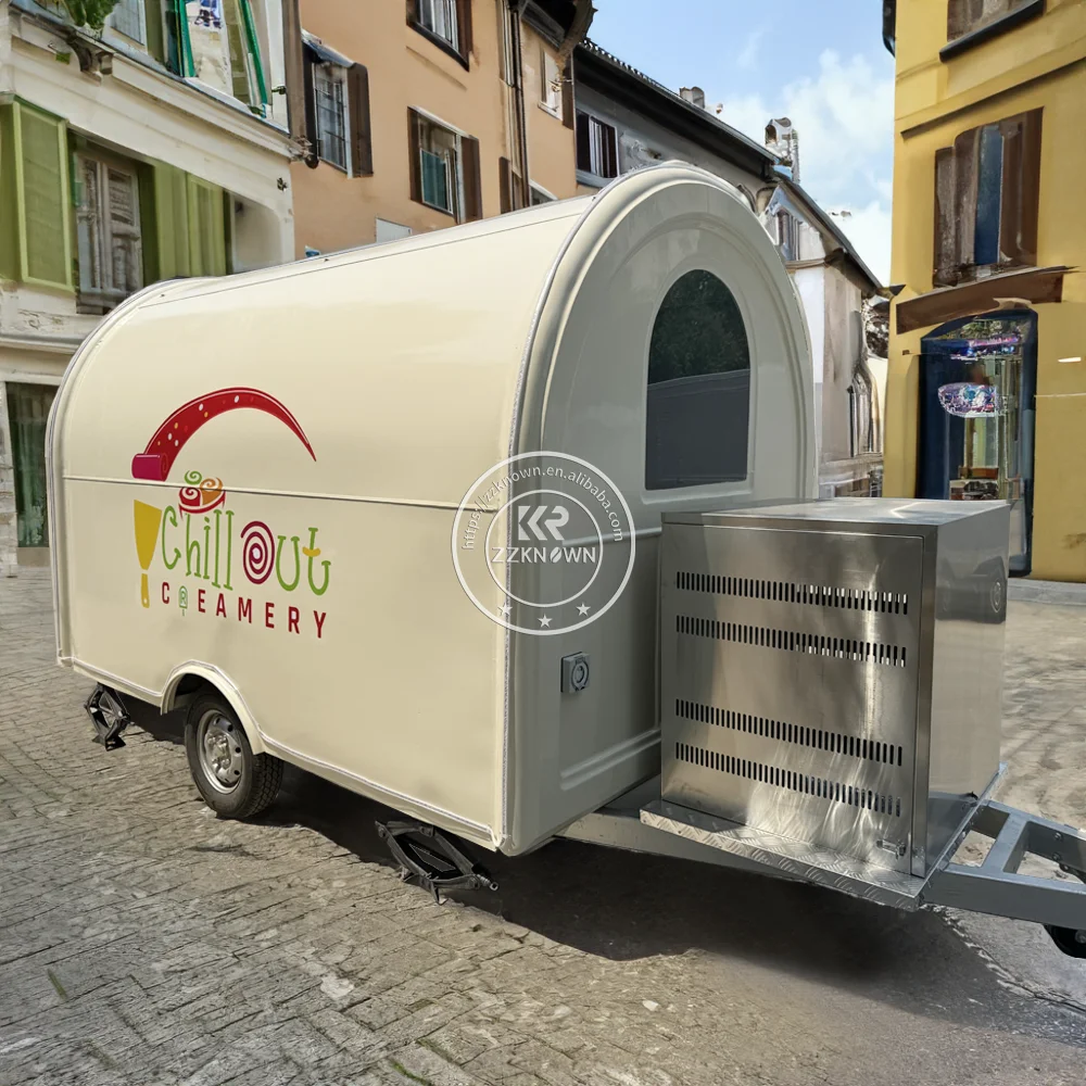 Europe Standard Food Truck Customized Outdoor Kitchen Pizza Breakfast Vending Van Street Fast Food Trailer